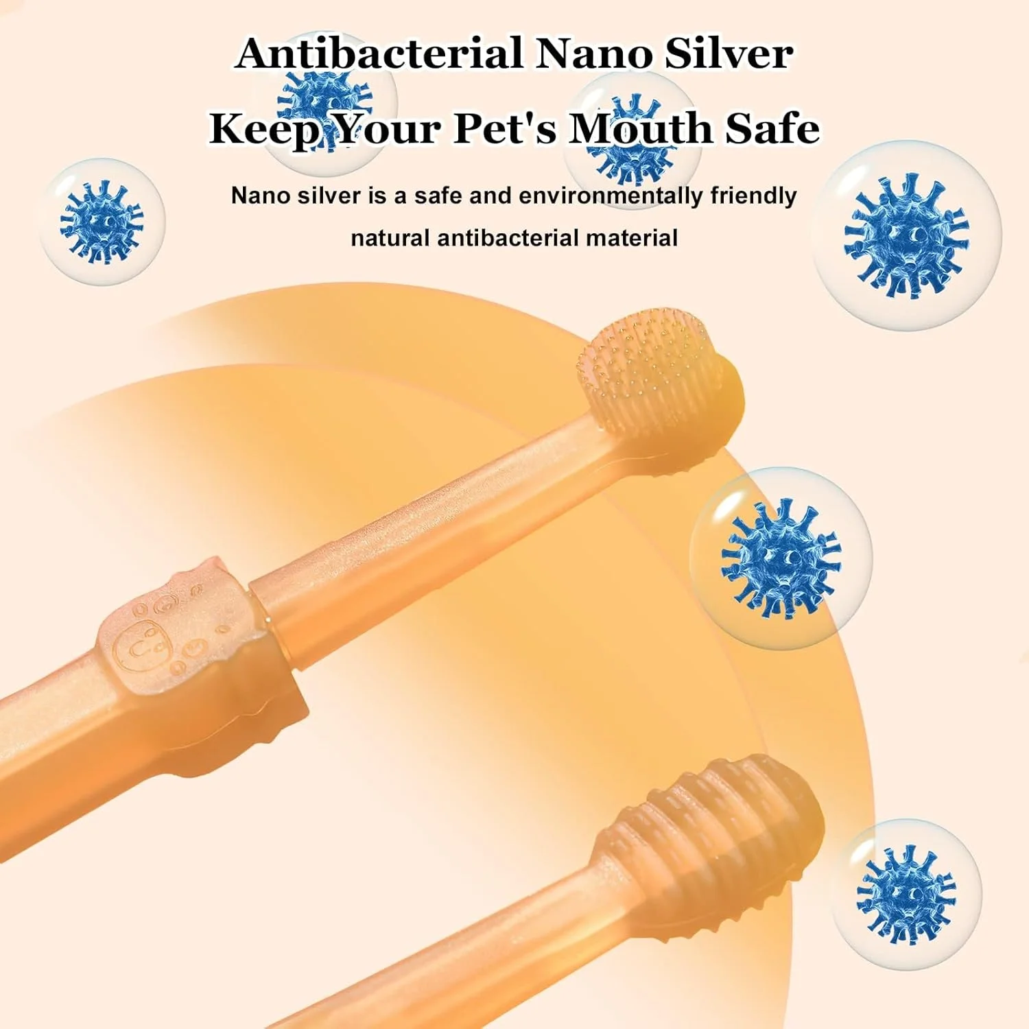 ست مسواک سگ و گربه، 2 عدد مسواک سیلیکونی نرم و برس زبان با جعبه نگهداری، ست مسواک گربه با تمیزکنندگی عمیق 360 درجه، مراقبت از بهداشت دهان و دندان برای سگ و گربه، ست تمیز کننده دندان حیوانات خانگی ست مسواک سگ و گربه، 2 عدد مسواک سیلیکونی نرم و برس زبان با جعبه نگهداری، ست مسواک گربه با تمیزکنندگی عمیق 360 درجه، مراقبت از بهداشت دهان و دندان برای سگ و گربه، ست تمیز کننده دندان حیوانات خانگی