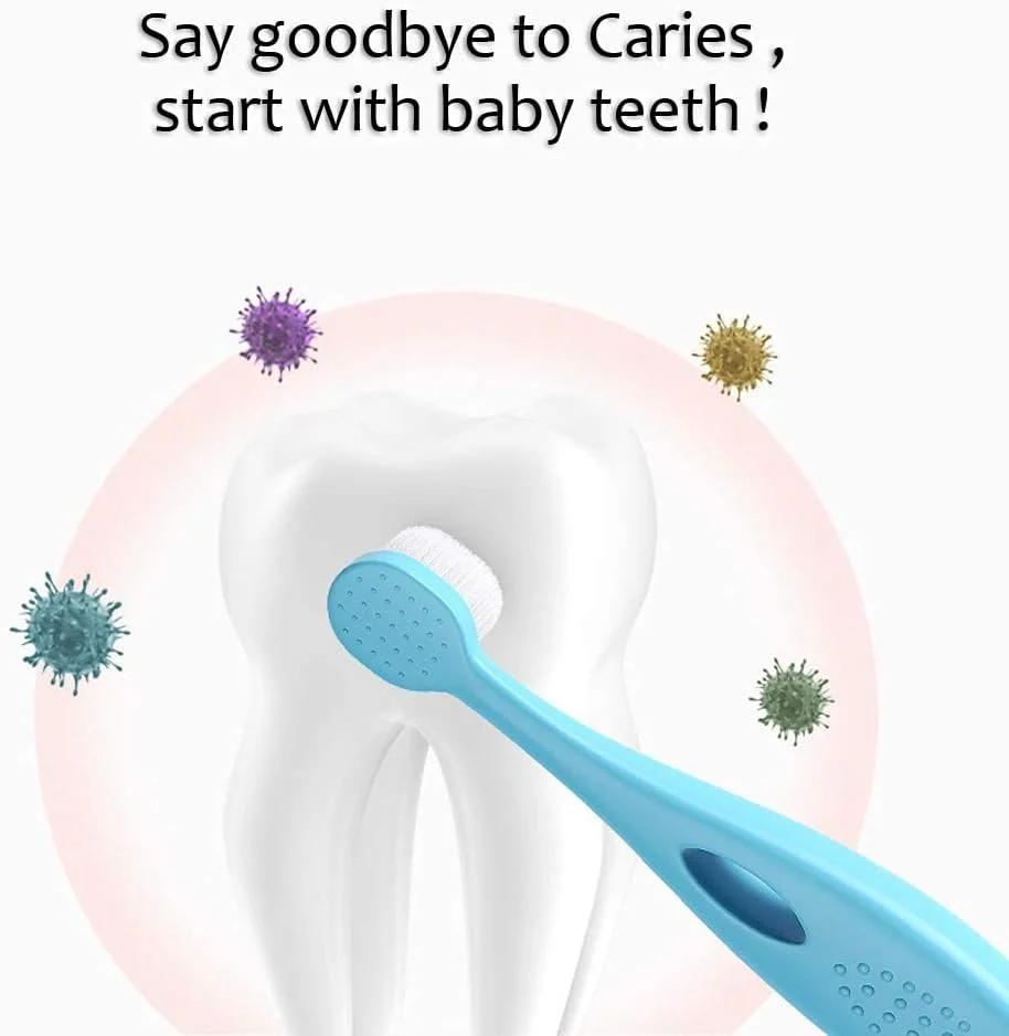 مسواک کودک SYOSI، مسواک مناسب کودکان 1 تا 3 سال، مسواک فوق العاده نرم با 10000 برس نخ دندان نرم برای مراقبت از لثه کودک، 4 عدد مسواک کودک SYOSI، مسواک مناسب کودکان 1 تا 3 سال، مسواک فوق العاده نرم با 10000 برس نخ دندان نرم برای مراقبت از لثه کودک، 4 عدد