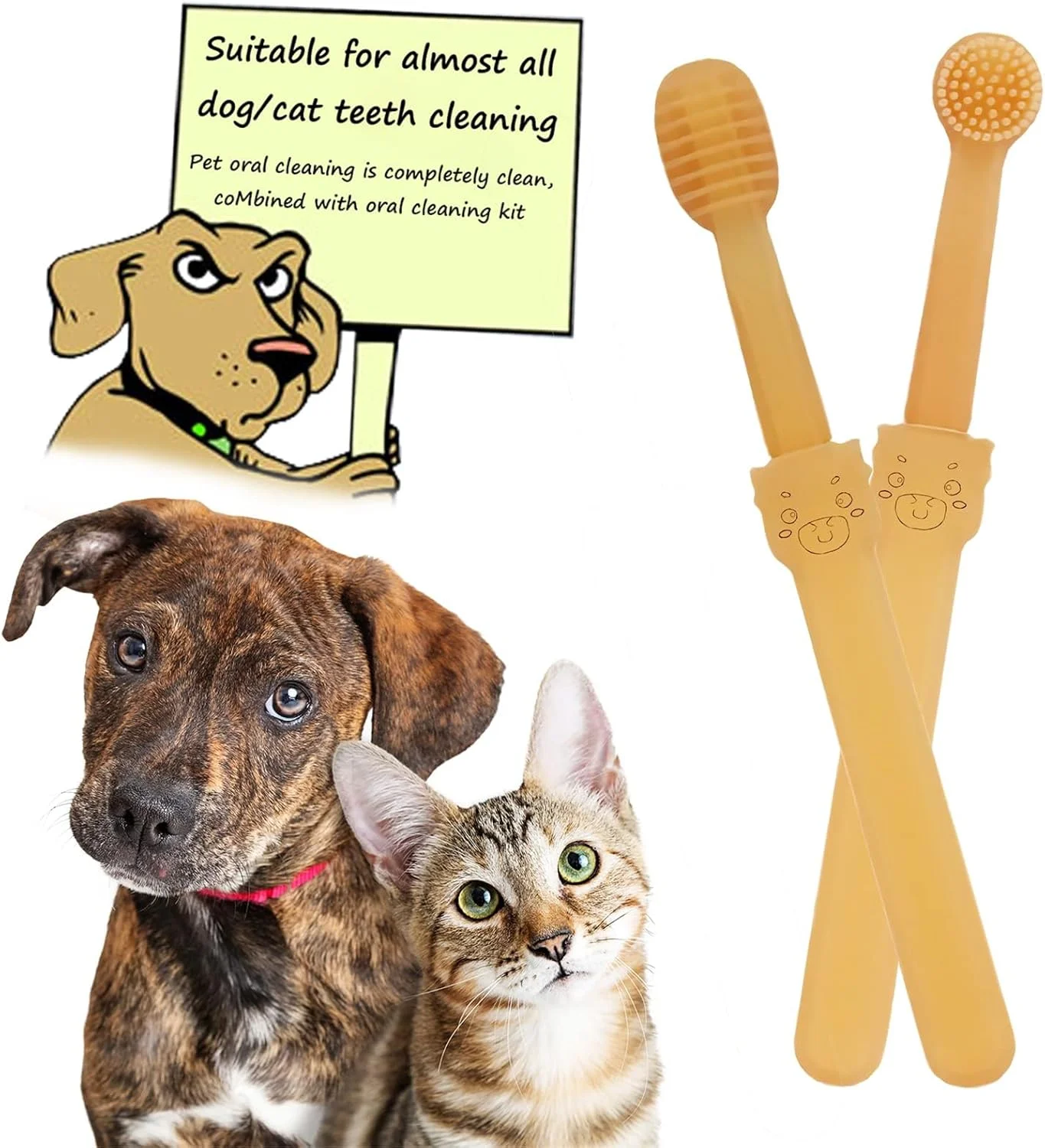 ست مسواک سگ و گربه، 2 عدد مسواک سیلیکونی نرم و برس زبان با جعبه نگهداری، ست مسواک گربه با تمیزکنندگی عمیق 360 درجه، مراقبت از بهداشت دهان و دندان برای سگ و گربه، ست تمیز کننده دندان حیوانات خانگی ست مسواک سگ و گربه، 2 عدد مسواک سیلیکونی نرم و برس زبان با جعبه نگهداری، ست مسواک گربه با تمیزکنندگی عمیق 360 درجه، مراقبت از بهداشت دهان و دندان برای سگ و گربه، ست تمیز کننده دندان حیوانات خانگی