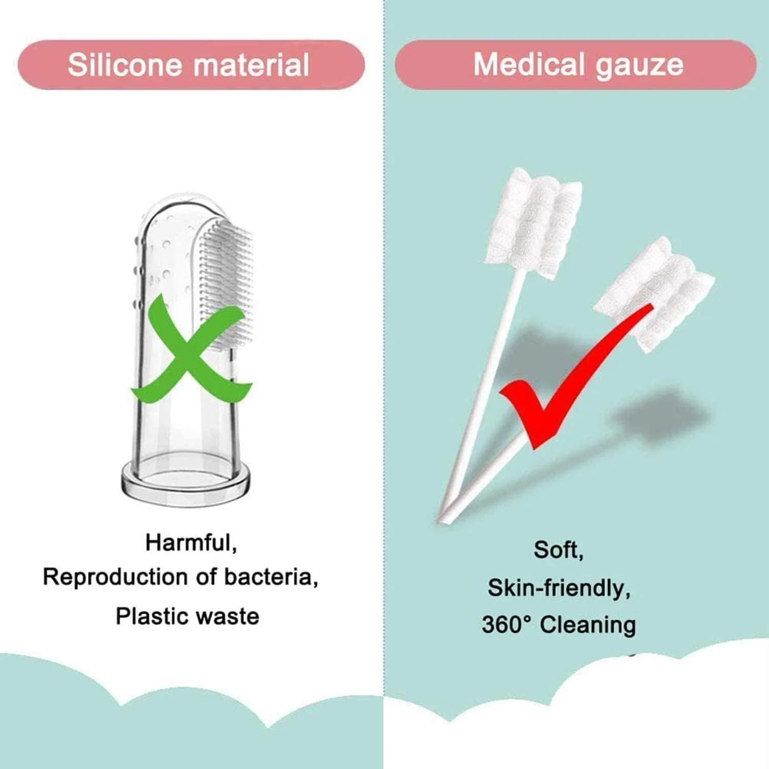 الکدون 30 عددی مسواک نوزاد، مسواک کودک، تمیز کننده زبان نوزاد، تمیز کننده دهان گازی نوزاد الکدون 30 عددی مسواک نوزاد، مسواک کودک، تمیز کننده زبان نوزاد، تمیز کننده دهان گازی نوزاد