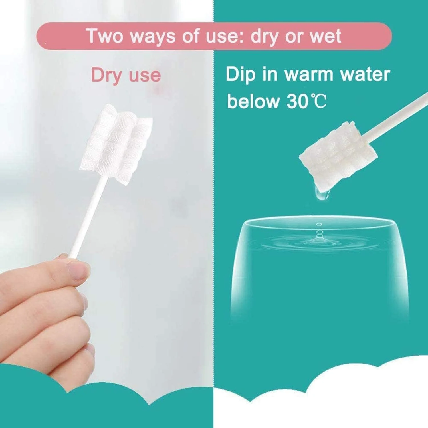 الکدون 30 عددی مسواک نوزاد، مسواک کودک، تمیز کننده زبان نوزاد، تمیز کننده دهان گازی نوزاد الکدون 30 عددی مسواک نوزاد، مسواک کودک، تمیز کننده زبان نوزاد، تمیز کننده دهان گازی نوزاد