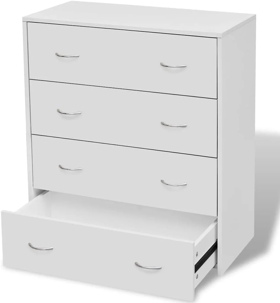 کنسول ۴ کشویی ویدا ایکس ال، مناسب اتاق نشیمن، کابینت، میز کنسول، کمد نگهداری وسایل، میز بوفه، میز ورودی، سفید