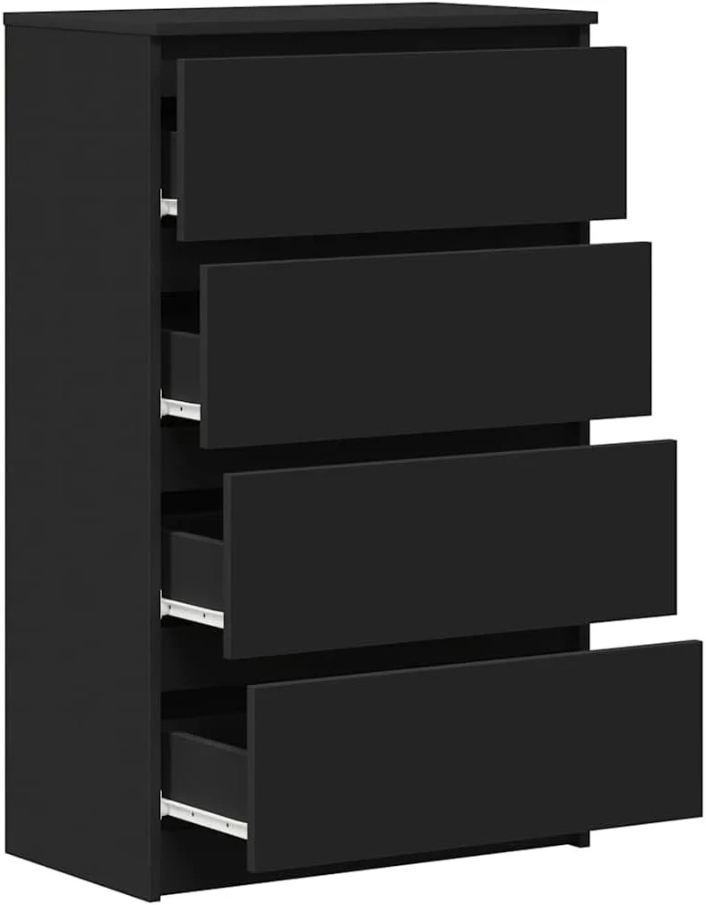 کابینت بوفه vidaXL، مناسب اتاق نشیمن، اتاق خواب، سازمان دهنده و نگهداری وسایل، کمد کنار تختی، کشو دار، مبلمان چوبی مهندسی شده مشکی کابینت بوفه vidaXL، مناسب اتاق نشیمن، اتاق خواب، سازمان دهنده و نگهداری وسایل، کمد کنار تختی، کشو دار، مبلمان چوبی مهندسی شده مشکی