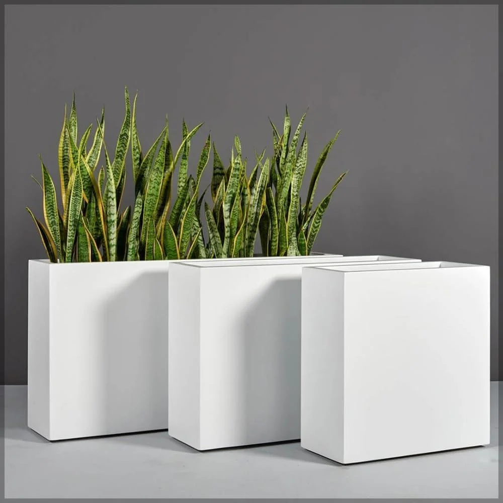 گلدان بتنی مستطیلی شکل یاتای دکور، مناسب برای باغ سرپوشیده و فضای باز، برای کاشت گیاهان، گل ها یا تزئین گلدان های ساکولنت (متوسط) گلدان بتنی مستطیلی شکل یاتای دکور، مناسب برای باغ سرپوشیده و فضای باز، برای کاشت گیاهان، گل ها یا تزئین گلدان های ساکولنت (متوسط)