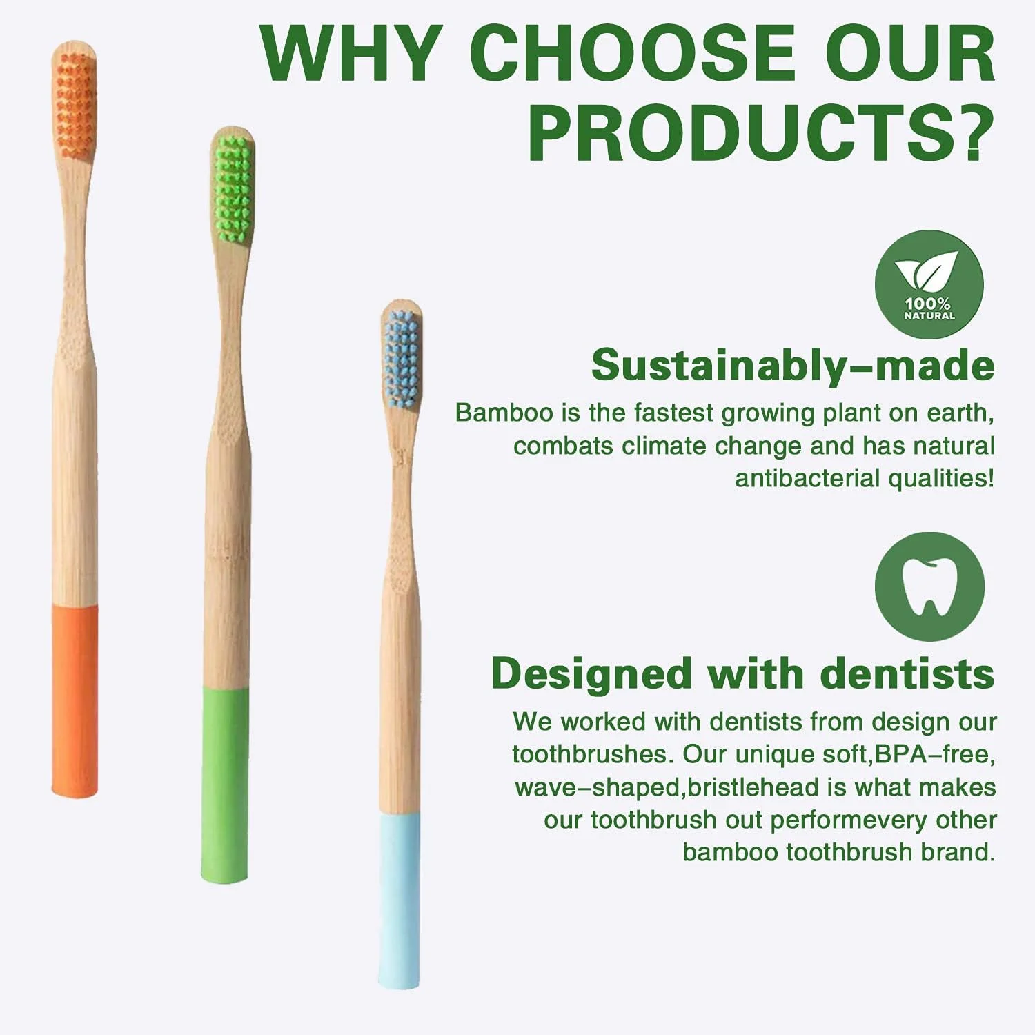 مجموعه 10 عددی مسواک بامبو، مسواک چوبی طبیعی به همراه 2 عدد پایه نگهدارنده مسواک | دارای برس نرم بدون BPA | مسواک چوبی زغالی طبیعی، سازگار با محیط زیست و تجزیه پذیر (رنگ تصادفی) مجموعه 10 عددی مسواک بامبو، مسواک چوبی طبیعی به همراه 2 عدد پایه نگهدارنده مسواک | دارای برس نرم بدون BPA | مسواک چوبی زغالی طبیعی، سازگار با محیط زیست و تجزیه پذیر (رنگ تصادفی)