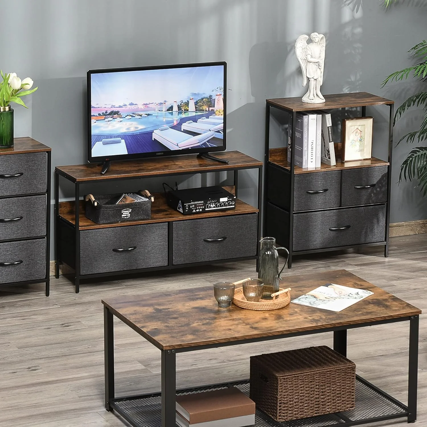 دراور پارچه ای SKY-TOUCH با 3 کشو، کمد نگهداری کنار تختی، مناسب اتاق نشیمن، اتاق خواب، ورودی منزل، مبلمان منزل، طرح وینتیج، ابعاد 58 * 29 * 81.5 سانتی متر دراور پارچه ای SKY-TOUCH با 3 کشو، کمد نگهداری کنار تختی، مناسب اتاق نشیمن، اتاق خواب، ورودی منزل، مبلمان منزل، طرح وینتیج، ابعاد 58 * 29 * 81.5 سانتی متر