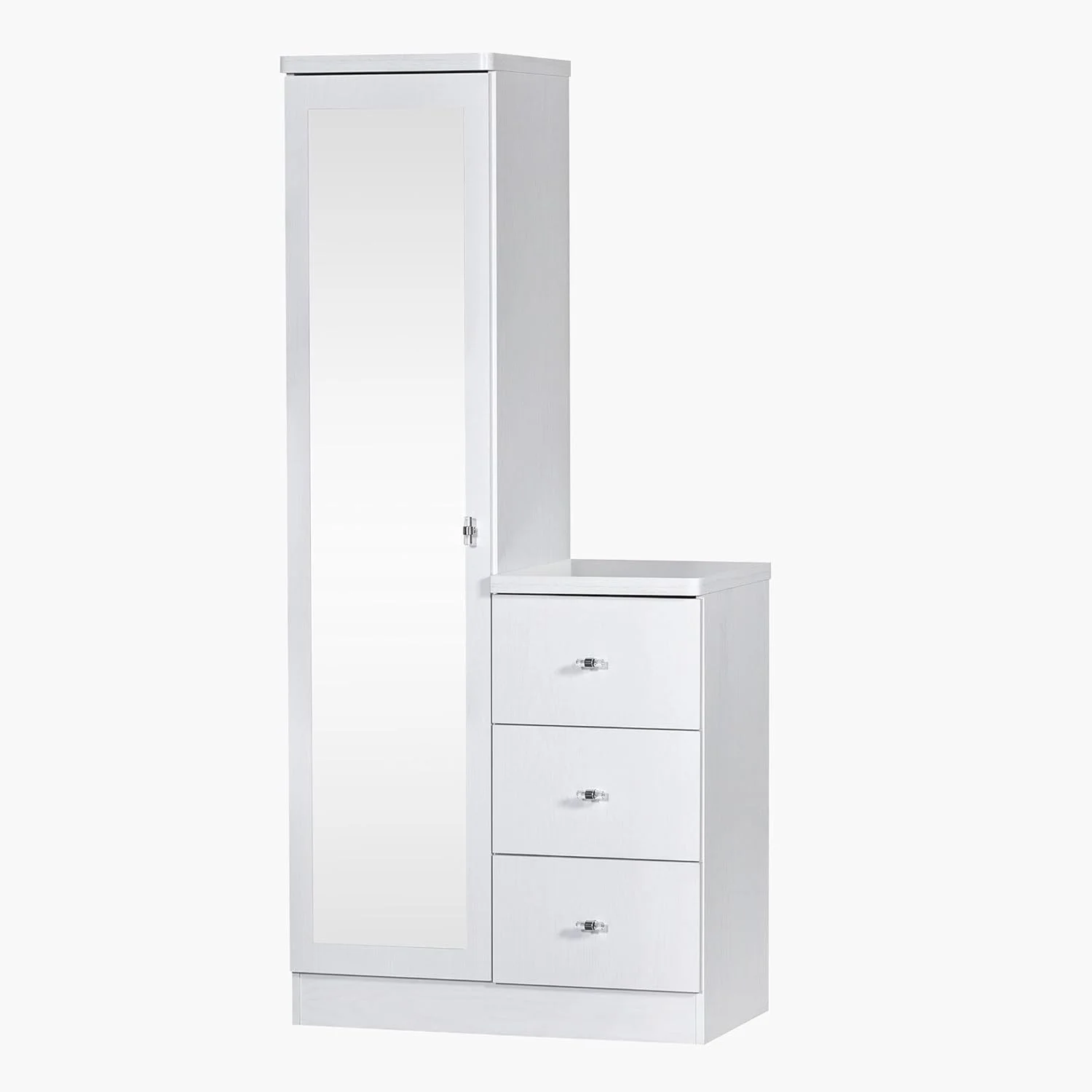 دراور بلند سه کشو به همراه آینه هوم باکس مدل کورنل