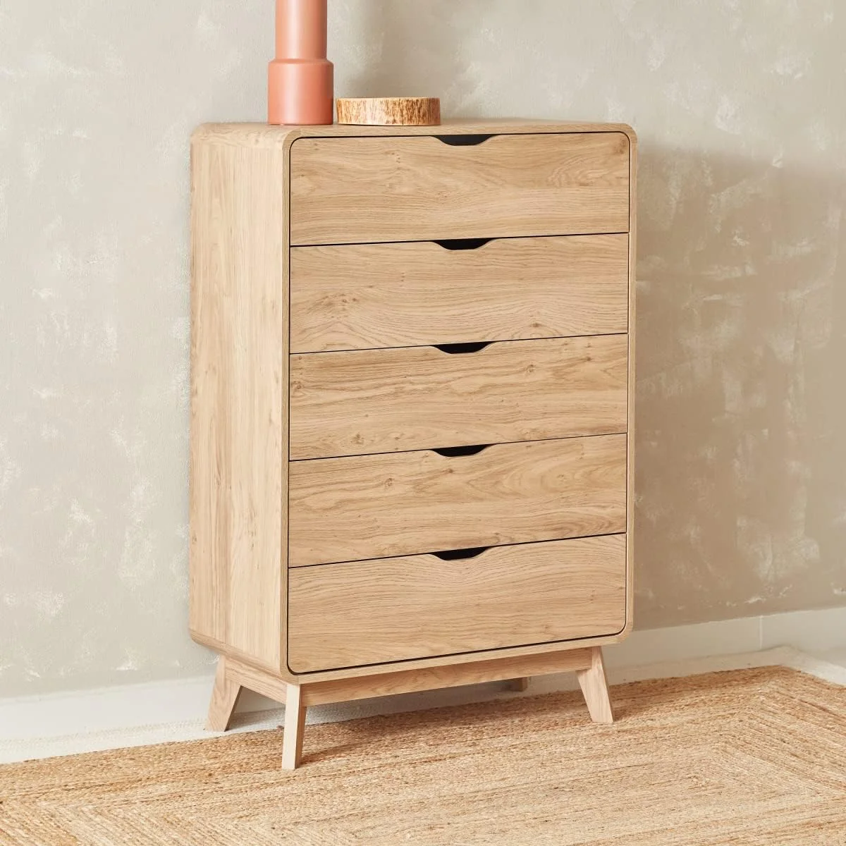 دراور 5 کشو هوم باکس مدل نوردیکا 121.8x80x40 سانتی متر قهوه ای دراور 5 کشو هوم باکس مدل نوردیکا 121.8x80x40 سانتی متر قهوه ای