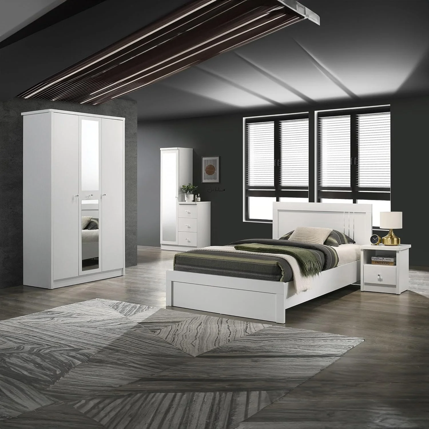 دراور بلند سه کشو به همراه آینه هوم باکس مدل کورنل دراور بلند سه کشو به همراه آینه هوم باکس مدل کورنل