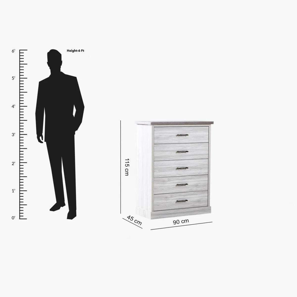 دراور 5 کشو آنجلیک هوم باکس