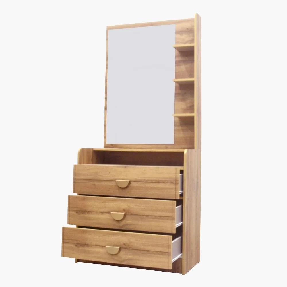 دراور سه کشو جوان مدل میخک به همراه آینه هوم باکس