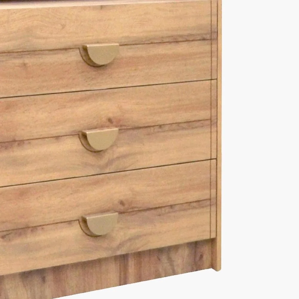 دراور سه کشو جوان مدل میخک به همراه آینه هوم باکس