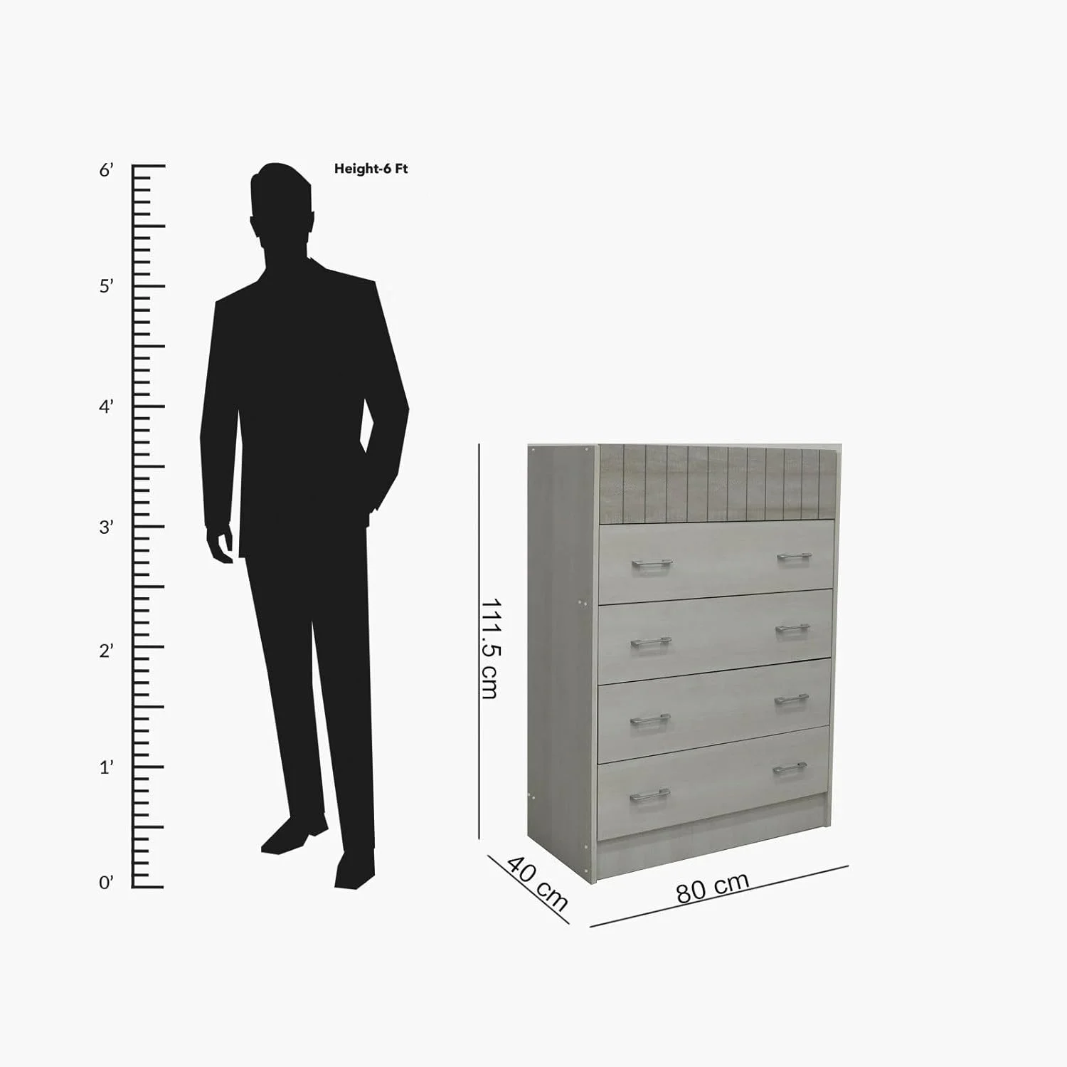 دراور ۵ کشو HomeBox مدل Liverpool