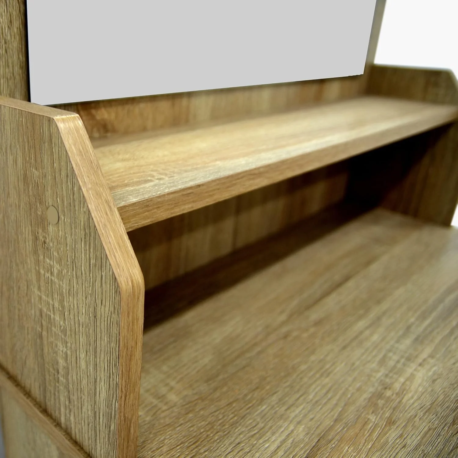 ست میز آرایش بلند 3 تکه هوم باکس Oasis با یک کشو، یک درب، آینه و صندلی 60x180x41.5 سانتی متر بژ ست میز آرایش بلند 3 تکه هوم باکس Oasis با یک کشو، یک درب، آینه و صندلی 60x180x41.5 سانتی متر بژ