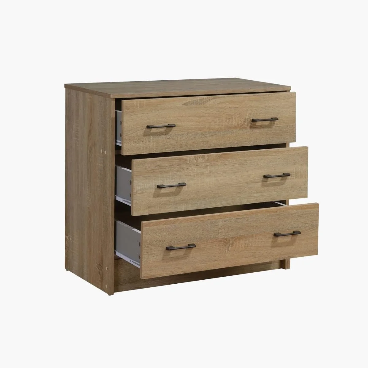 دراور سه کشو هوم باکس مدل Oasis بدون آینه 40 X 73.7 X 80 سانتی متر قهوه ای