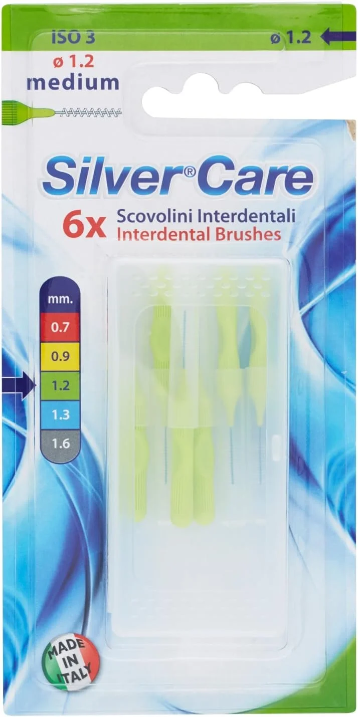 مسواک بین دندانی نقره ای Silvercare ES ISO 3 متوسط - 4 گرم مسواک بین دندانی نقره ای Silvercare ES ISO 3 متوسط - 4 گرم