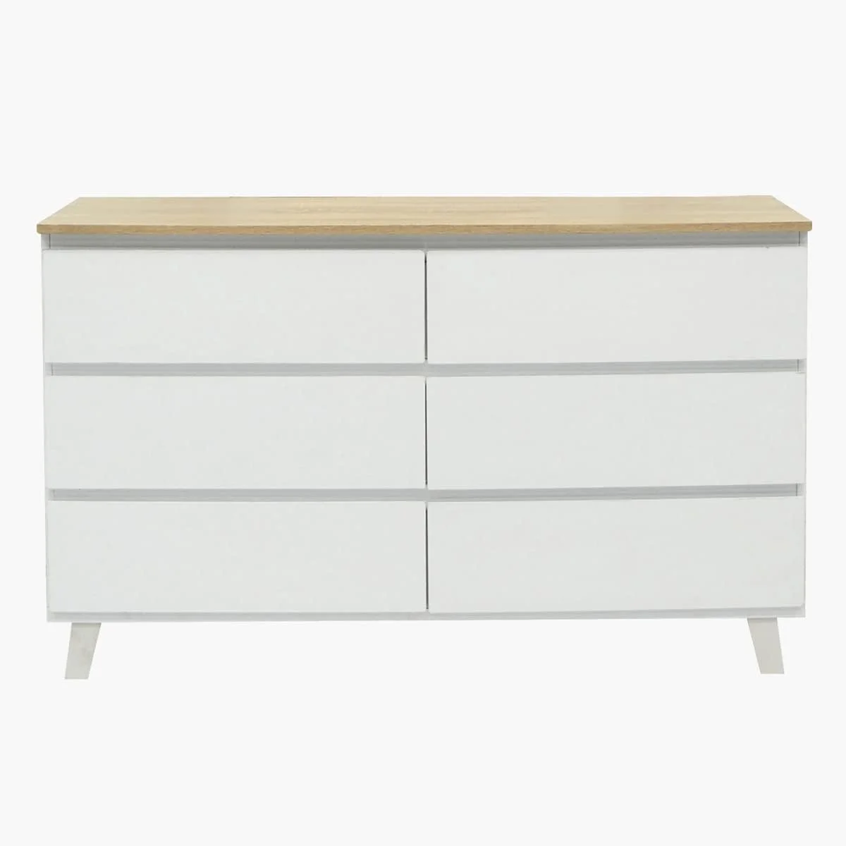 دراور شش کشو هوم باکس مدل Kulltorp Plus با پایه، بدون آینه، 40 X 74.1 X 120.2 سانتی متر، سفید