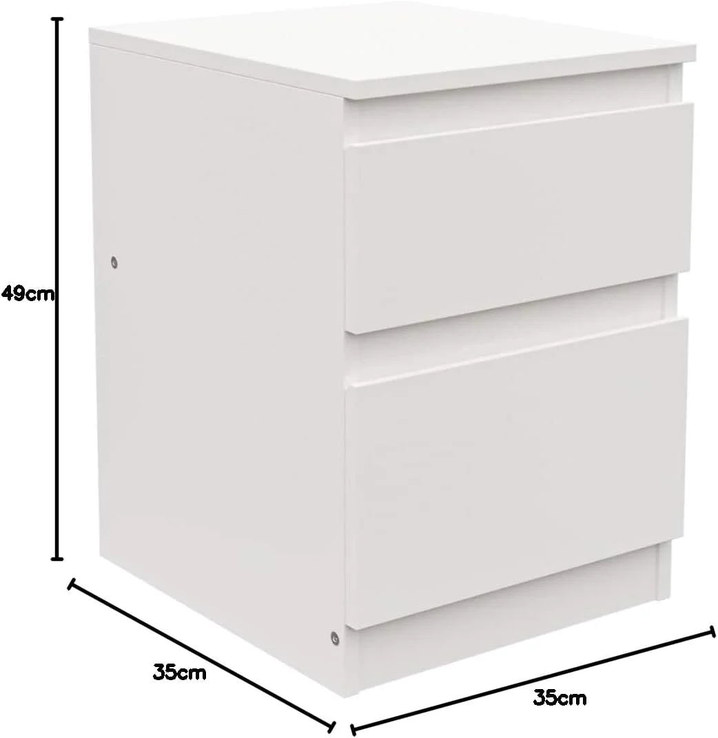 IKEA KULLEN - دراور 2 کشو، سفید - 35x49 سانتی متر