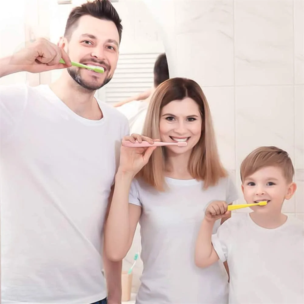 مسواک فوق العاده نرم برای دندان های حساس، مسواک نانو با 10000 برس ارتقا یافته، مسواک های فوق العاده نرم برای بزرگسالان و سالمندان، مسواک دستی قابل حمل با جعبه مسافرتی جداگانه (4 عدد) مسواک فوق العاده نرم برای دندان های حساس، مسواک نانو با 10000 برس ارتقا یافته، مسواک های فوق العاده نرم برای بزرگسالان و سالمندان، مسواک دستی قابل حمل با جعبه مسافرتی جداگانه (4 عدد)