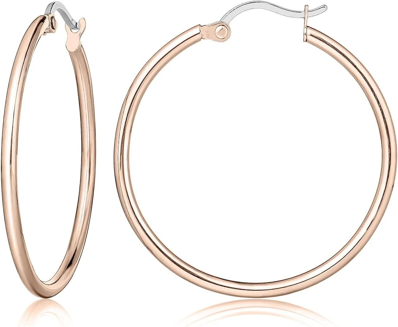 گوشواره های حلقه ای طنابی تیتانیومی خالص ضد حساسیت Limerencia برای زنان