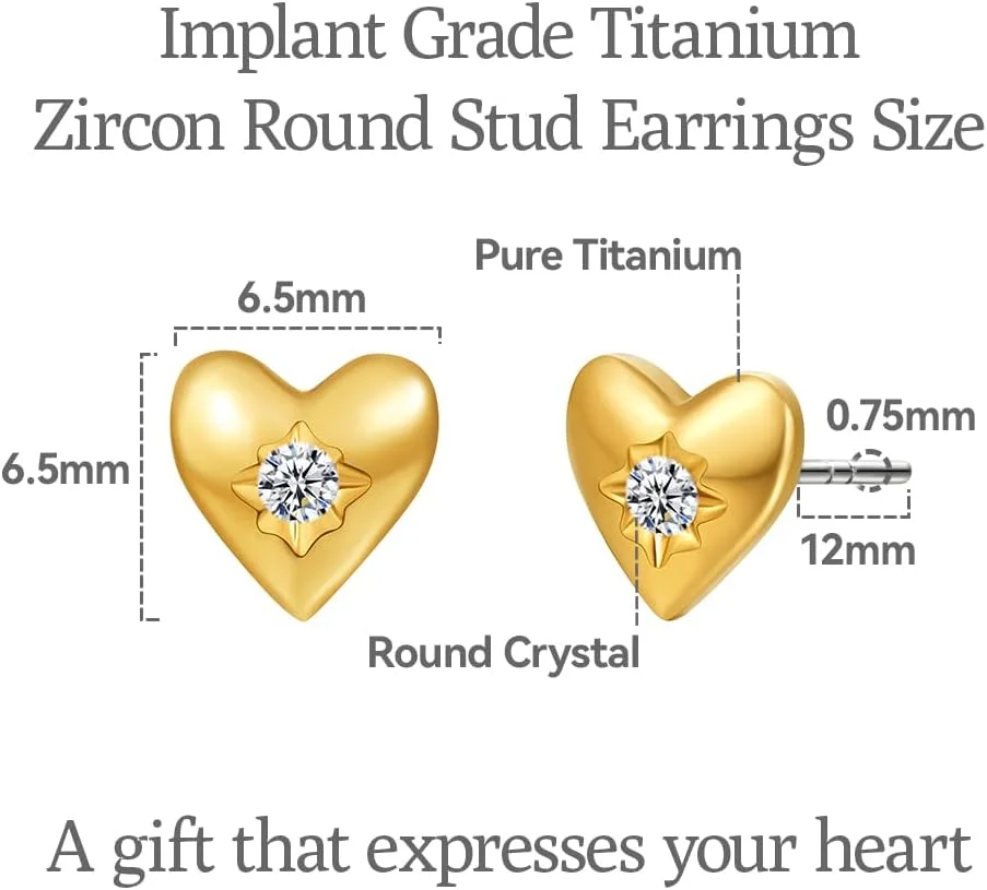 گوشواره های ضد حساسیت تیتانیوم خالص Limerencia G23، مناسب برای گوش های حساس، جواهرات ظریف