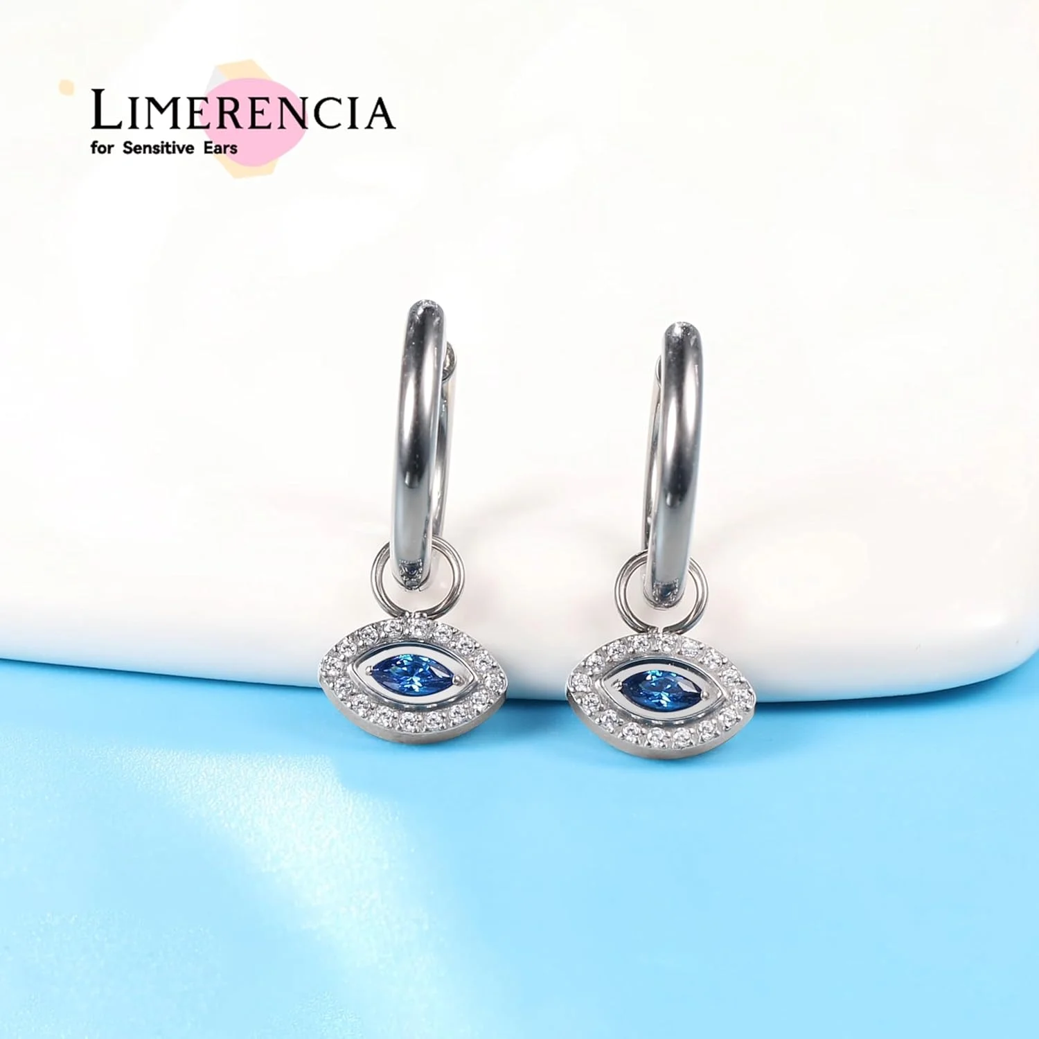 گوشواره های آویز سبک وزن تیتانیومی خالص ضد حساسیت Limerencia برای زنان | میله عمودی، صلیب، ماه، رعد و برق | گوشواره های ظریف