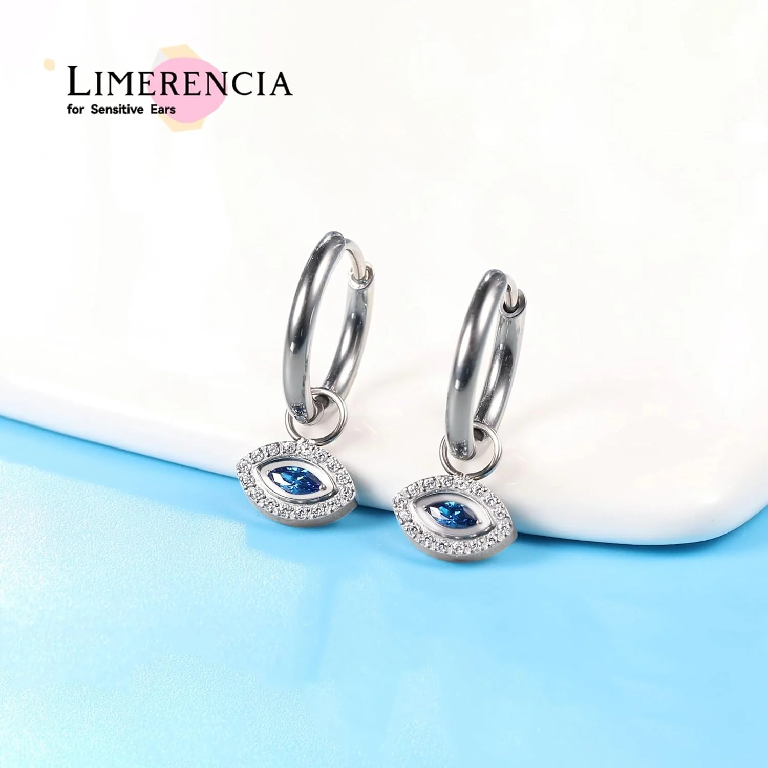 گوشواره های آویز سبک وزن تیتانیومی خالص ضد حساسیت Limerencia برای زنان | میله عمودی، صلیب، ماه، رعد و برق | گوشواره های ظریف