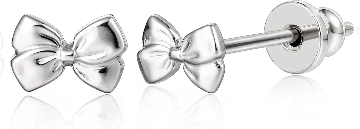 گوشواره های میخی تیتانیومی خالص زیرکونیا مکعبی ضد حساسیت Limerencia F136، گوشواره های ظریف کوچک G23 برای گوش های حساس بانوان، تیتانیوم، بدون سنگ قیمتی