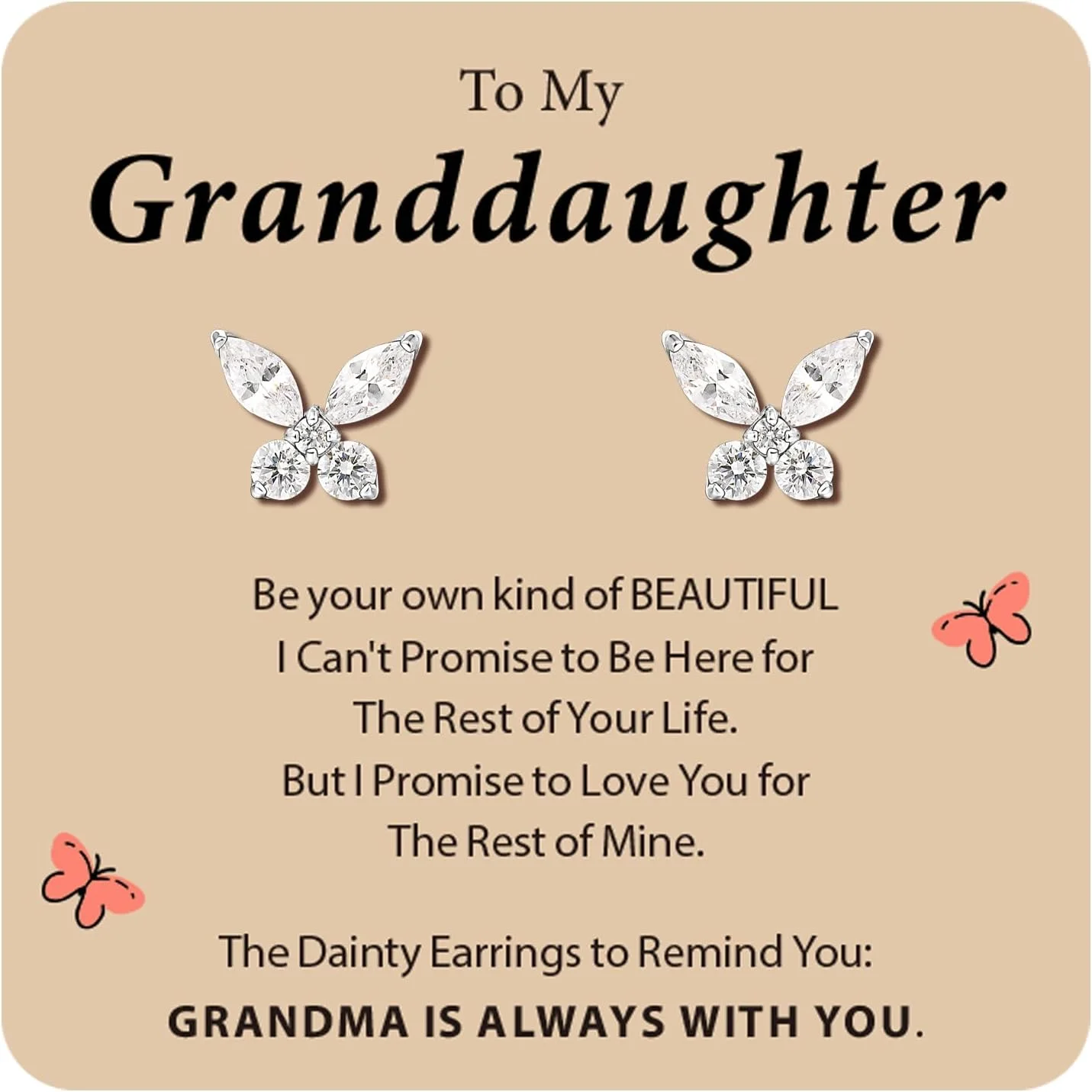 گوشواره های پروانه ای تیتانیومی ضد حساسیت لیمرنسیا مناسب دختران، پین 20G، هدیه ای برای دختر/نوه/خواهرزاده