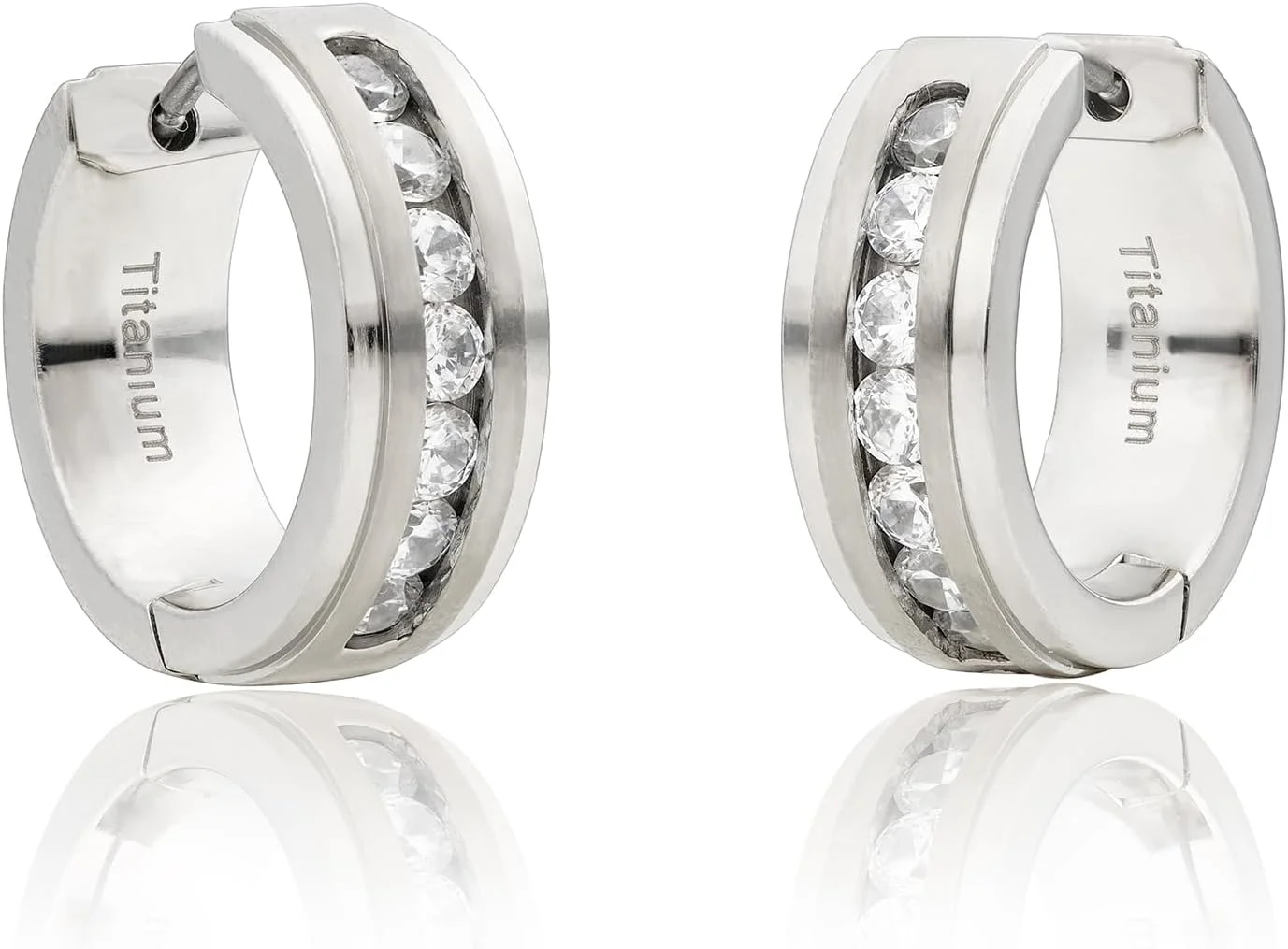 گوشواره های حلقه ای تیتانیومی ضد حساسیت Limerencia G23 مناسب گوش های حساس