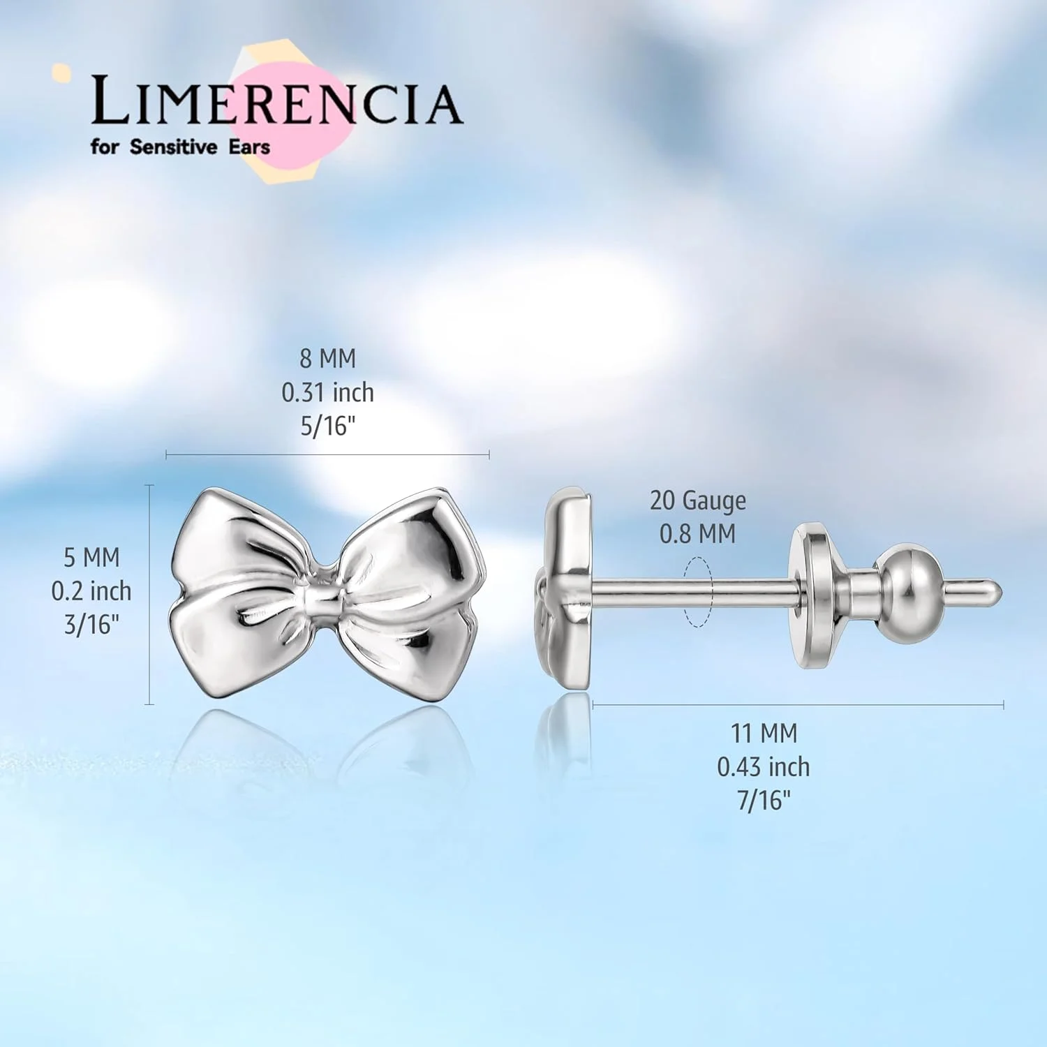 گوشواره های میخی تیتانیومی خالص زیرکونیا مکعبی ضد حساسیت Limerencia F136، گوشواره های ظریف کوچک G23 برای گوش های حساس بانوان، تیتانیوم، بدون سنگ قیمتی