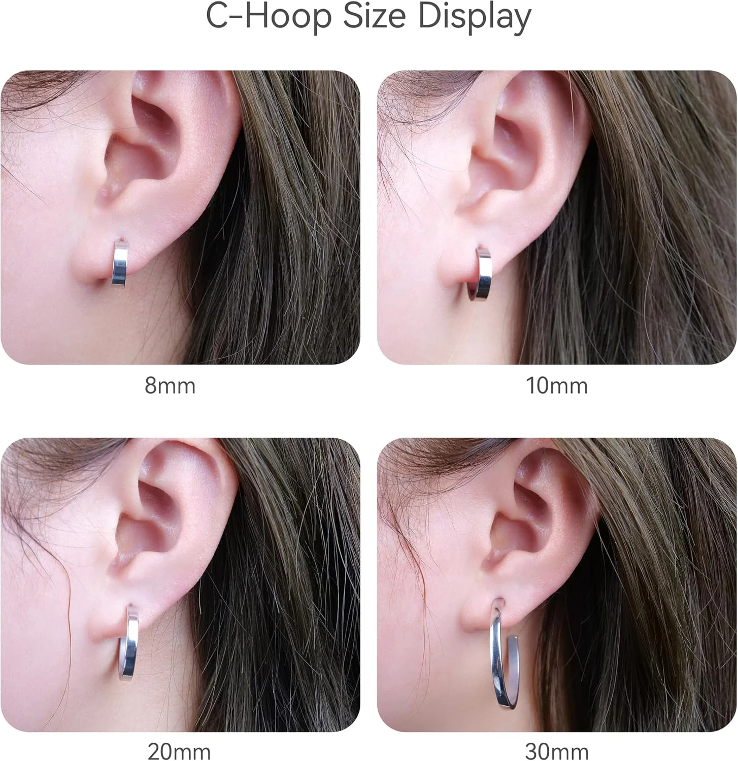 گوشواره های حلقه ای باز تیتانیومی خالص Limerencia G23 ضد حساسیت با لبه مربعی نازک | گوشواره های حلقه ای ظریف زنانه درجه ایمپلنت F136 | سبک وزن برای گوش های حساس گوشواره های حلقه ای باز تیتانیومی خالص Limerencia G23 ضد حساسیت با لبه مربعی نازک | گوشواره های حلقه ای ظریف زنانه درجه ایمپلنت F136 | سبک وزن برای گوش های حساس