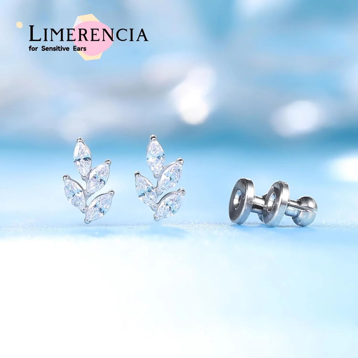 گوشواره های میخی تیتانیومی خالص ضد حساسیت Limerencia F136، گوشواره های ظریف و کوچک زیرکونیا مکعبی درجه G23 برای گوش های حساس خانم ها گوشواره های میخی تیتانیومی خالص ضد حساسیت Limerencia F136، گوشواره های ظریف و کوچک زیرکونیا مکعبی درجه G23 برای گوش های حساس خانم ها