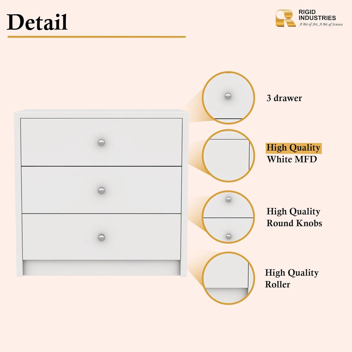 یونیت نظم دهنده 3 کشویی RIGID | کابینت چند منظوره برای دفتر، خانه، مدرسه، کالج، اتاق کودک | سینه سفید بادوام - مونتاژ شده (38D x 69W x 67H CM) یونیت نظم دهنده 3 کشویی RIGID | کابینت چند منظوره برای دفتر، خانه، مدرسه، کالج، اتاق کودک | سینه سفید بادوام - مونتاژ شده (38D x 69W x 67H CM)