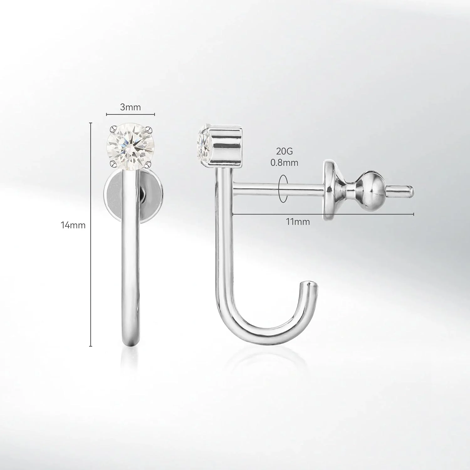 گوشواره های تیتانیومی خالص ضد حساسیت Limerencia گوشواره های تیتانیومی خالص ضد حساسیت Limerencia