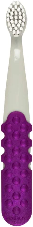 مجموعه مسواک و خمیر دندان کودک RADIUS، بسته 2 عددی مسواک فوق العاده نرم Totz Plus در رنگ های سفید/مرجانی و خاکستری سرد/بنفش آمیتیست و 1 عدد خمیر دندان میوه اژدها، برای کودکان 18 ماه به بالا مجموعه مسواک و خمیر دندان کودک RADIUS، بسته 2 عددی مسواک فوق العاده نرم Totz Plus در رنگ های سفید/مرجانی و خاکستری سرد/بنفش آمیتیست و 1 عدد خمیر دندان میوه اژدها، برای کودکان 18 ماه به بالا