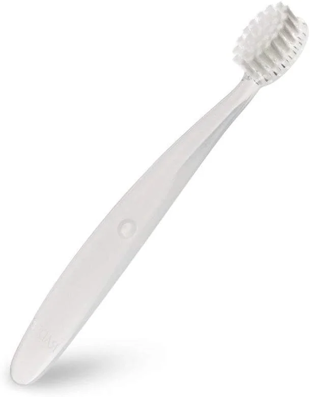 مسواک کودک نوپا RADIUS، برس فوق العاده نرم - بسته 6 عددی شفاف، بدون BPA و مورد تایید ADA، طراحی شده برای دندان ها و لثه های ظریف، برای کودکان 6 ماهه و بالاتر...