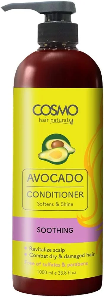 نرم کننده موهای طبیعی آووکادو CD COSMO DESIGNS مناسب انواع مو، 1000 میلی لیتر، برای نرمی و درخشندگی، مقابله با خشکی و آسیب دیدگی مو نرم کننده موهای طبیعی آووکادو CD COSMO DESIGNS مناسب انواع مو، 1000 میلی لیتر، برای نرمی و درخشندگی، مقابله با خشکی و آسیب دیدگی مو