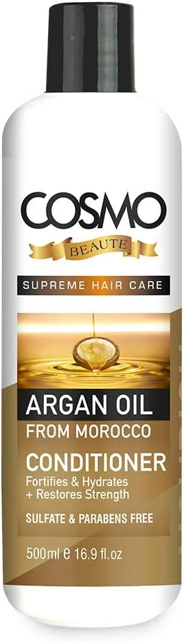 نرم کننده مو آرگان سی دی COSMO DESIGNS Beaute Hair Care - حجم 500 میلی لیتر، مناسب برای آقایان و بانوان نرم کننده مو آرگان سی دی COSMO DESIGNS Beaute Hair Care - حجم 500 میلی لیتر، مناسب برای آقایان و بانوان
