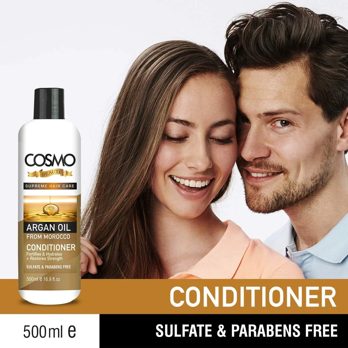 نرم کننده مو آرگان سی دی COSMO DESIGNS Beaute Hair Care - حجم 500 میلی لیتر، مناسب برای آقایان و بانوان نرم کننده مو آرگان سی دی COSMO DESIGNS Beaute Hair Care - حجم 500 میلی لیتر، مناسب برای آقایان و بانوان