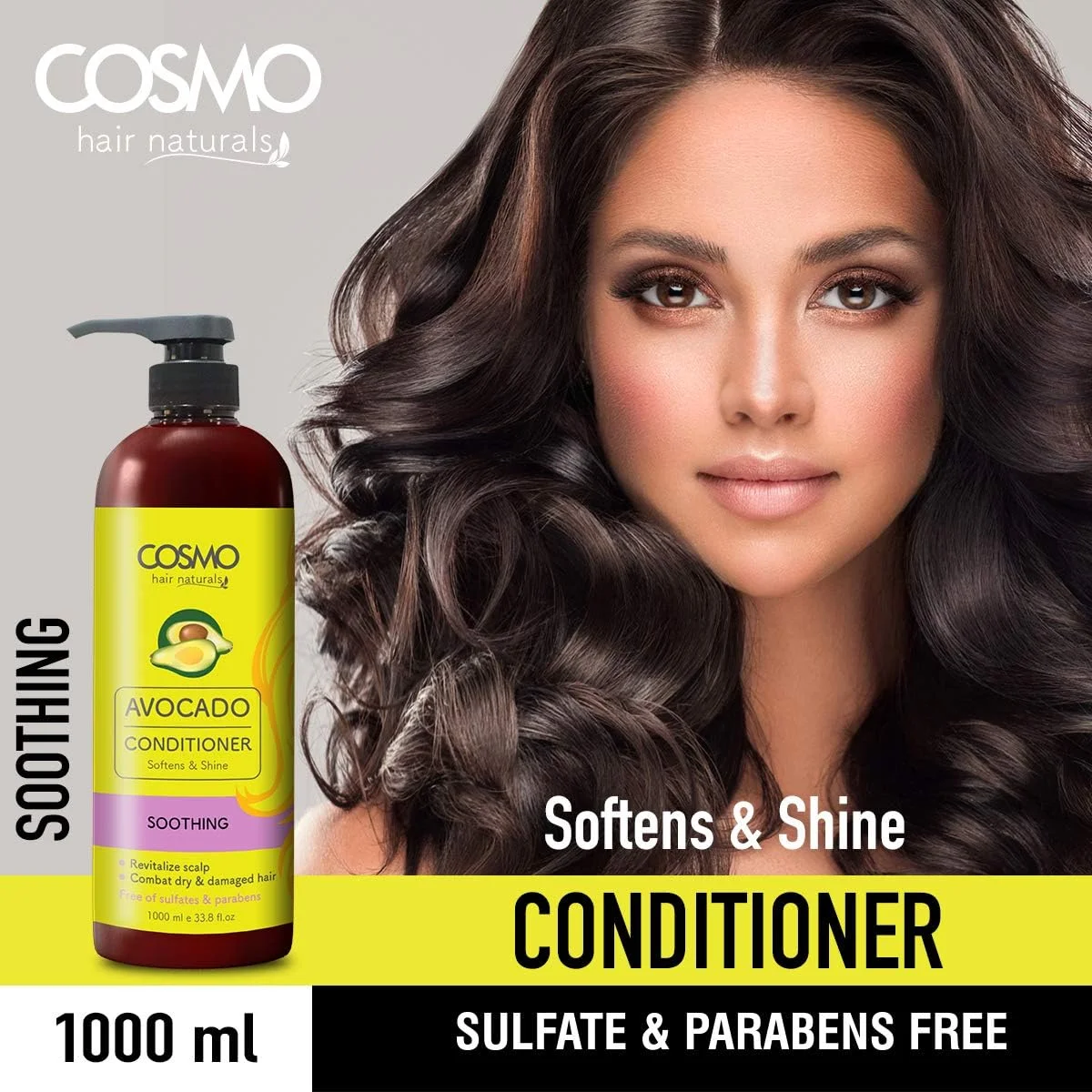 نرم کننده موهای طبیعی آووکادو CD COSMO DESIGNS مناسب انواع مو، 1000 میلی لیتر، برای نرمی و درخشندگی، مقابله با خشکی و آسیب دیدگی مو نرم کننده موهای طبیعی آووکادو CD COSMO DESIGNS مناسب انواع مو، 1000 میلی لیتر، برای نرمی و درخشندگی، مقابله با خشکی و آسیب دیدگی مو