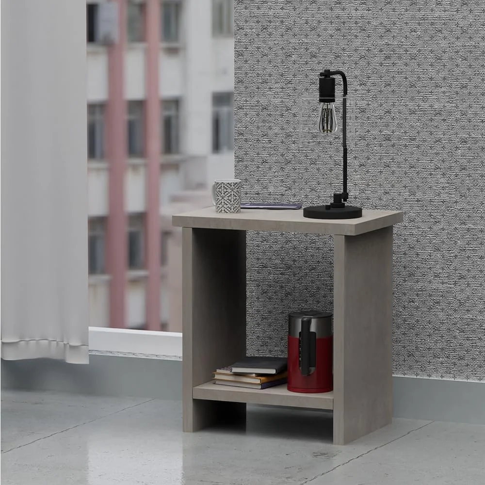 میز کنار تختی مدرن Mahmayi، میز جانبی با پایه های محکم برای ظرافت و کارایی، ایده آل برای خانه، اتاق نشیمن، دفتر کار - بتن سفید میز کنار تختی مدرن Mahmayi، میز جانبی با پایه های محکم برای ظرافت و کارایی، ایده آل برای خانه، اتاق نشیمن، دفتر کار - بتن سفید