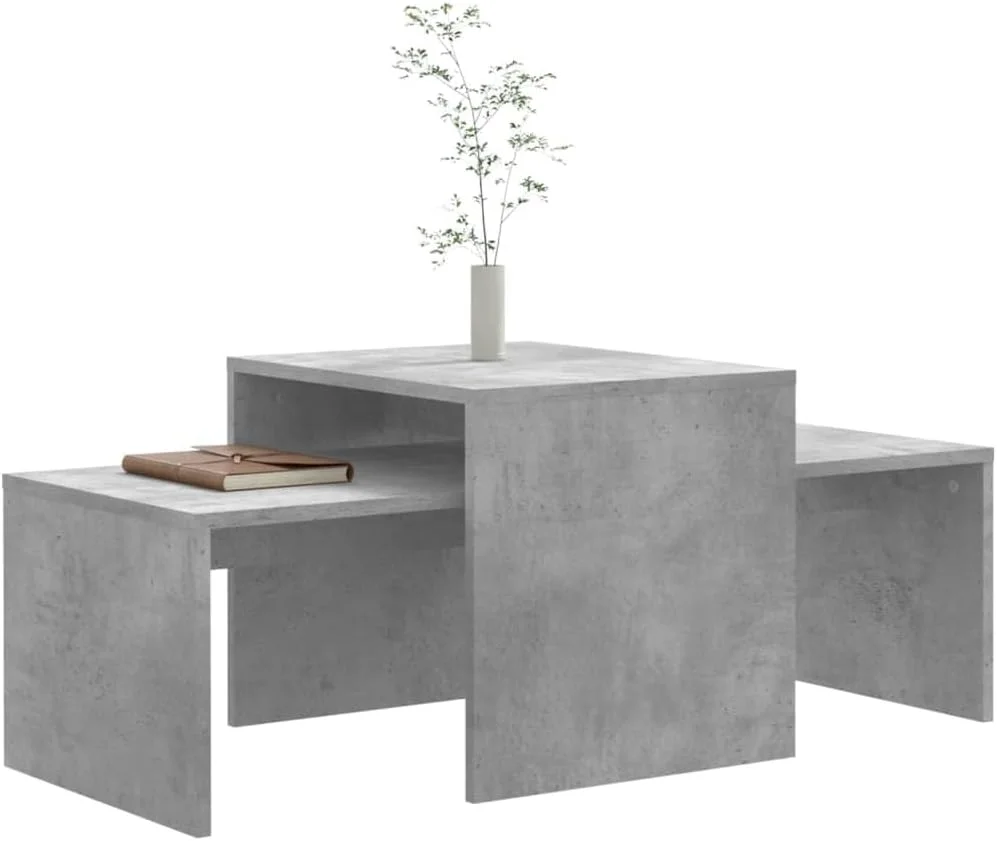 ست میز قهوه خوری ویدا ایکس ال، مبلمان داخلی منزل، میز پذیرایی، میز چای، میز کنار مبل، میز لپ تاپ، میز تودرتو، چوب مهندسی شده خاکستری بتنی ست میز قهوه خوری ویدا ایکس ال، مبلمان داخلی منزل، میز پذیرایی، میز چای، میز کنار مبل، میز لپ تاپ، میز تودرتو، چوب مهندسی شده خاکستری بتنی