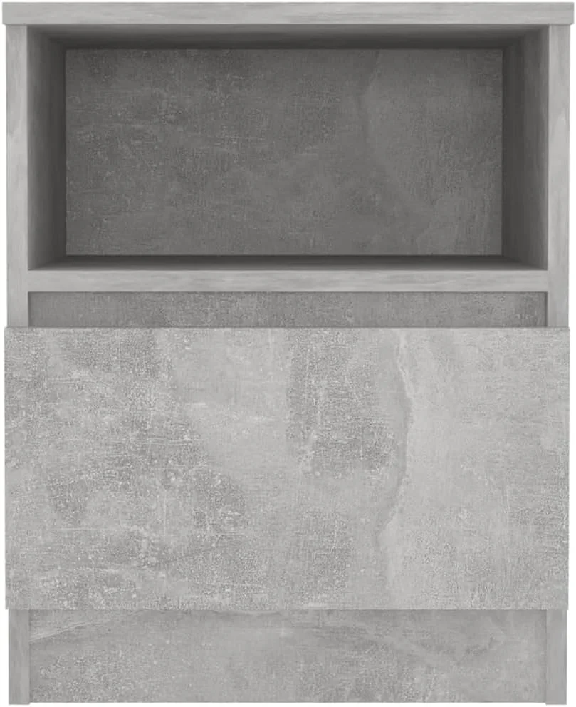 کابینت کنار تختی vidaXL با کشو، کابینت ذخیره سازی، میز کنار تخت، قفسه، پایه تلفن، مبلمان اتاق نشیمن، چوب مهندسی شده خاکستری بتنی کابینت کنار تختی vidaXL با کشو، کابینت ذخیره سازی، میز کنار تخت، قفسه، پایه تلفن، مبلمان اتاق نشیمن، چوب مهندسی شده خاکستری بتنی