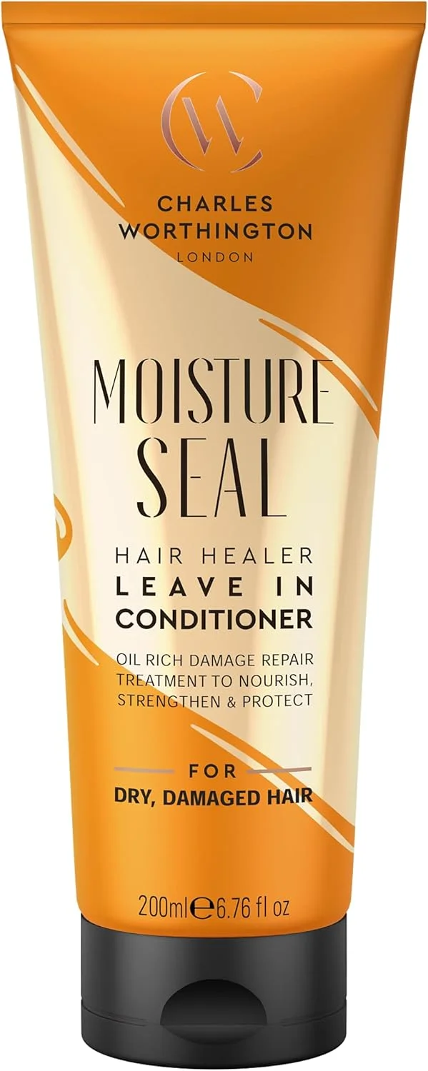 نرم کننده مو بدون آبکشی چارلز ورتینگتون مدل Moisture Seal Hair Healer، مناسب موهای خشک و وز، درمان بدون نیاز به آبکشی برای موهای نرم تر، 200 میلی لیتر نرم کننده مو بدون آبکشی چارلز ورتینگتون مدل Moisture Seal Hair Healer، مناسب موهای خشک و وز، درمان بدون نیاز به آبکشی برای موهای نرم تر، 200 میلی لیتر