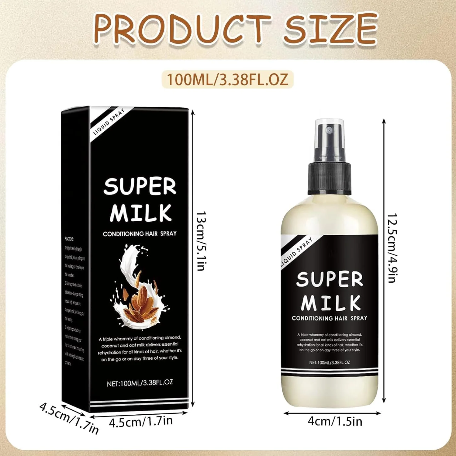 نرم کننده مو بدون نیاز به آبکشی، پرایمر نرم کننده مو 100 میلی لیتر، اسپری نرم کننده مو مراقبت از موهای صاف برای موهای فر و صاف، موهای خشک و آسیب دیده نرم کننده مو بدون نیاز به آبکشی، پرایمر نرم کننده مو 100 میلی لیتر، اسپری نرم کننده مو مراقبت از موهای صاف برای موهای فر و صاف، موهای خشک و آسیب دیده