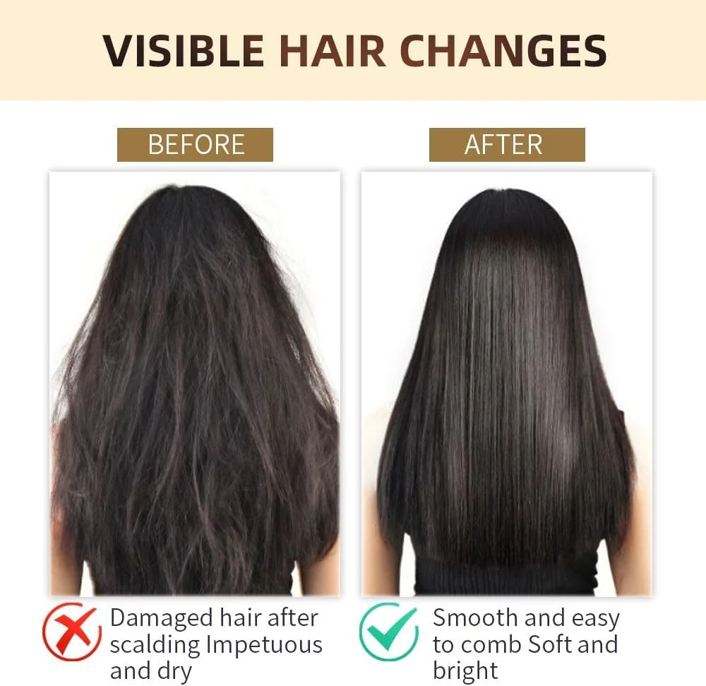 مجموعه مراقبت از مو کلاژن + VC، ترمیم کننده سلامت پوست سر، تغذیه کننده و مقاوم در برابر اشعه ماوراء بنفش، نرم کننده، شامپو، ماسک مو و سرم/روغن مو طبیعی و ارگانیک، مناسب برای انواع مو (نرم کننده)