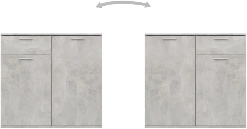 کابینت بوفه vidaXL، دارای کشو، قفسه و مناسب برای نگهداری وسایل، مناسب اتاق نشیمن، رنگ طوسی بتنی، ساخته شده از چوب فرآوری شده کابینت بوفه vidaXL، دارای کشو، قفسه و مناسب برای نگهداری وسایل، مناسب اتاق نشیمن، رنگ طوسی بتنی، ساخته شده از چوب فرآوری شده