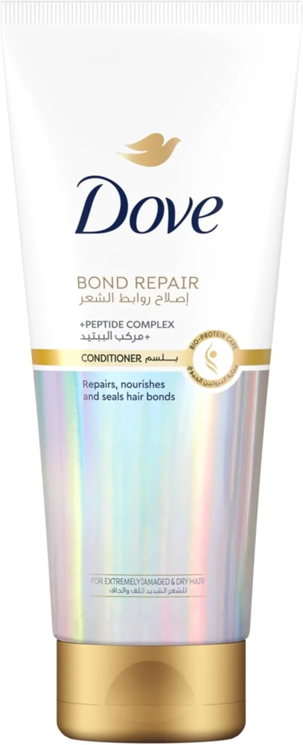 نرم کننده مو Dove Bond Repair، برای موهای سالم، شاداب و نرم، مراقبت از پروتئین های زیستی، موهایی 10 برابر قوی تر و 2 برابر نرم تر که سرشار از زندگی هستند، 180 میلی لیتر