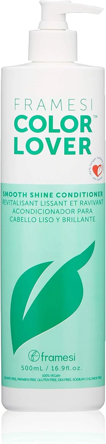 نرم کننده موهای رنگ شده Framesi Color Lover Smooth Shine، نرم کننده بدون سولفات، مناسب موهای رنگ شده، 500 میلی لیتر نرم کننده موهای رنگ شده Framesi Color Lover Smooth Shine، نرم کننده بدون سولفات، مناسب موهای رنگ شده، 500 میلی لیتر